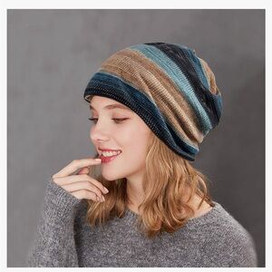 NWOT Women Headwear Hats Cotton Slouchy Beanie Cap Scarf